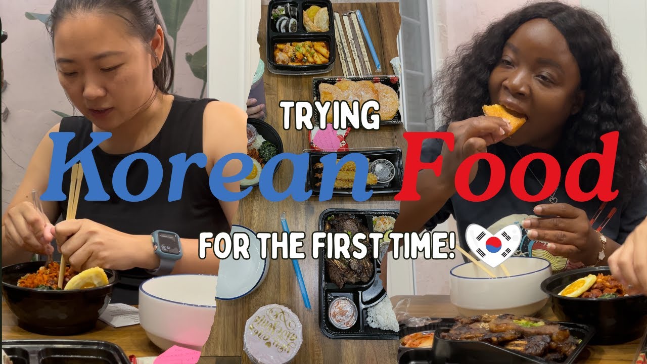 JAMAICANS trying KOREAN FOOD for the first time