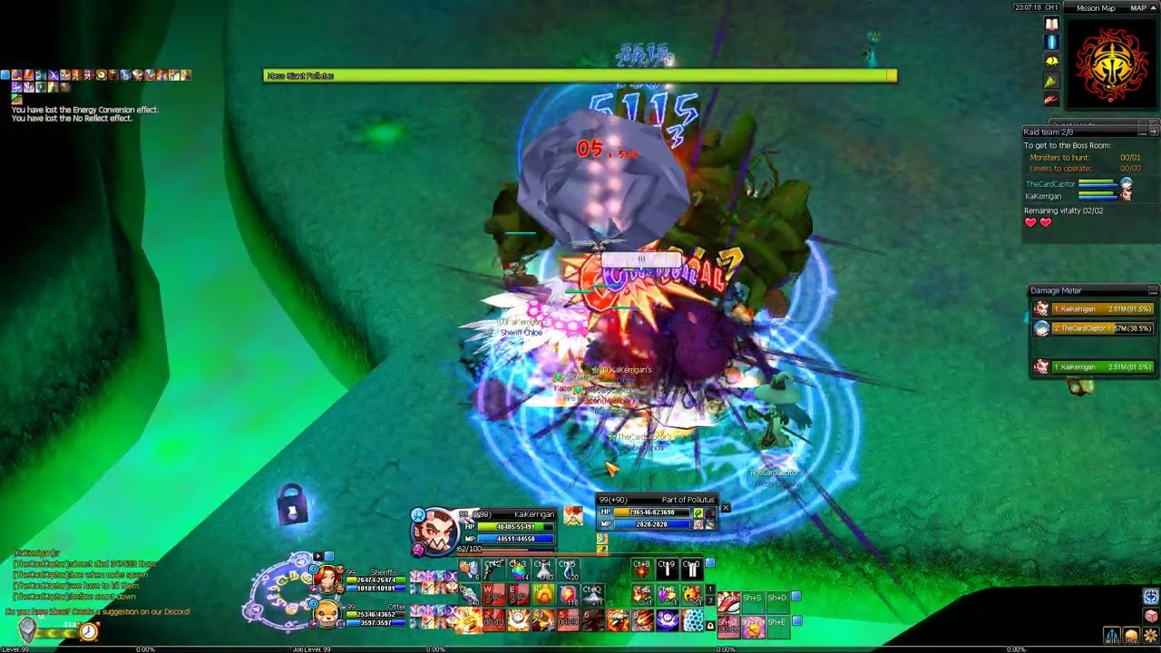 Nostale: Trying Blaster in Pollutus raid with my trusty Gravitas friend