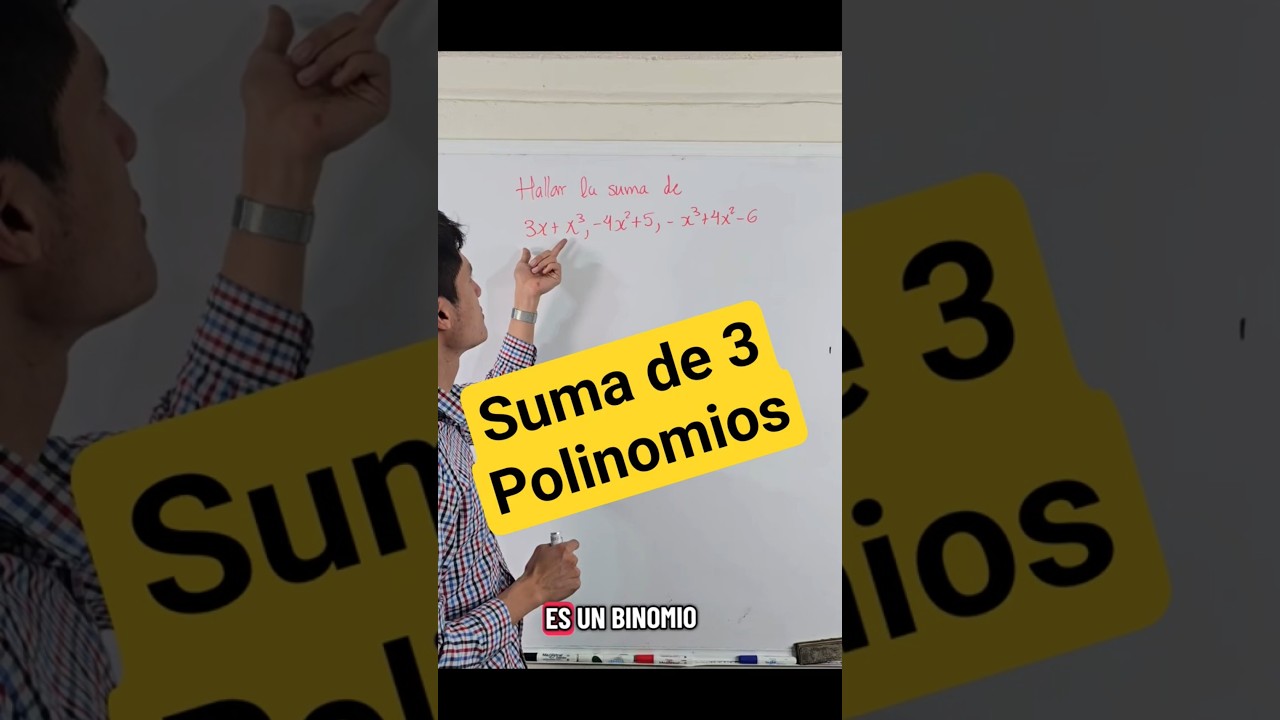 Suma de 3 polinomios #matematicas #algebra