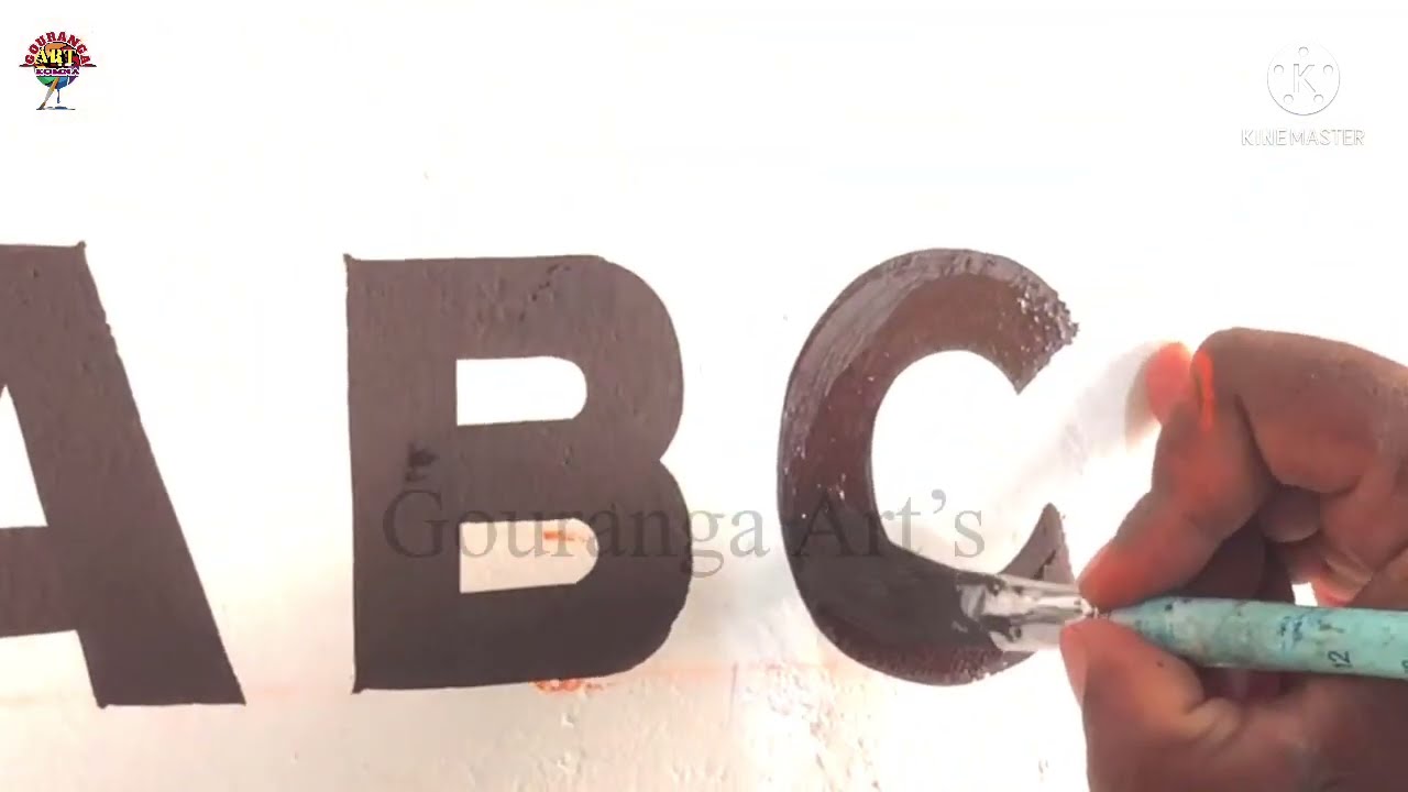 A to Z Alphabet letter brush Writing / English letter A se lekar Z tak wall writing kaise likhe