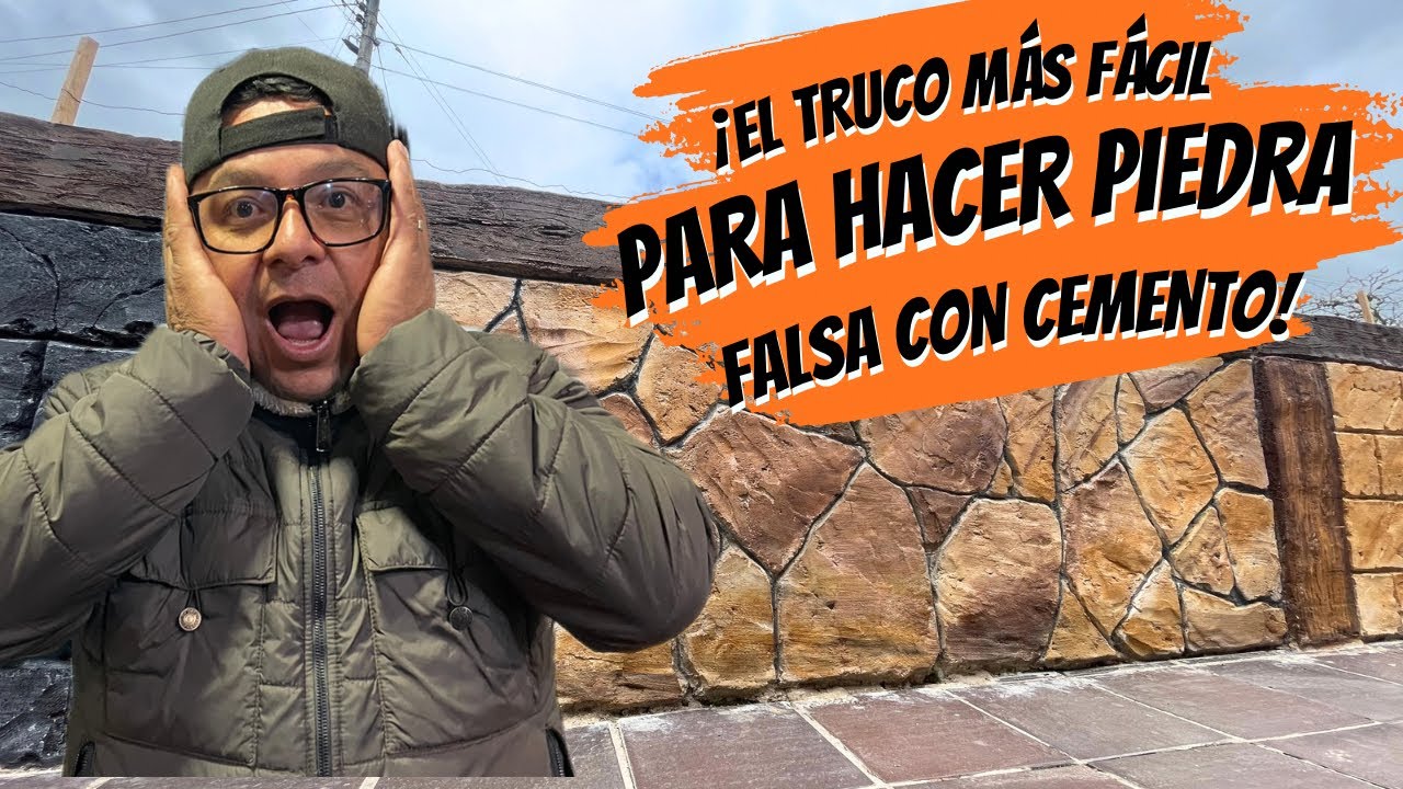 ¡El truco mas fácil para hacer piedra falsa con cemento! 🪨🧱