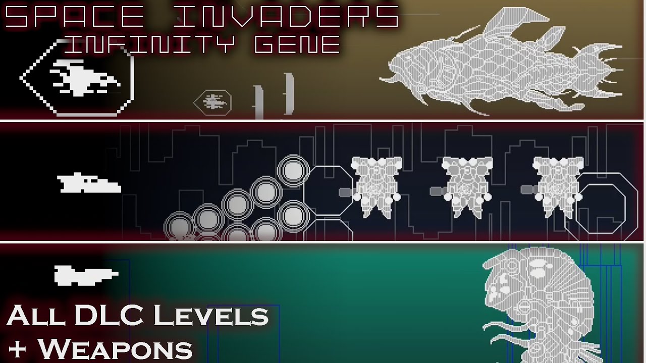 All Exclusive DLC Weapons + Levels  [Space Invaders Infinity Gene iOS]