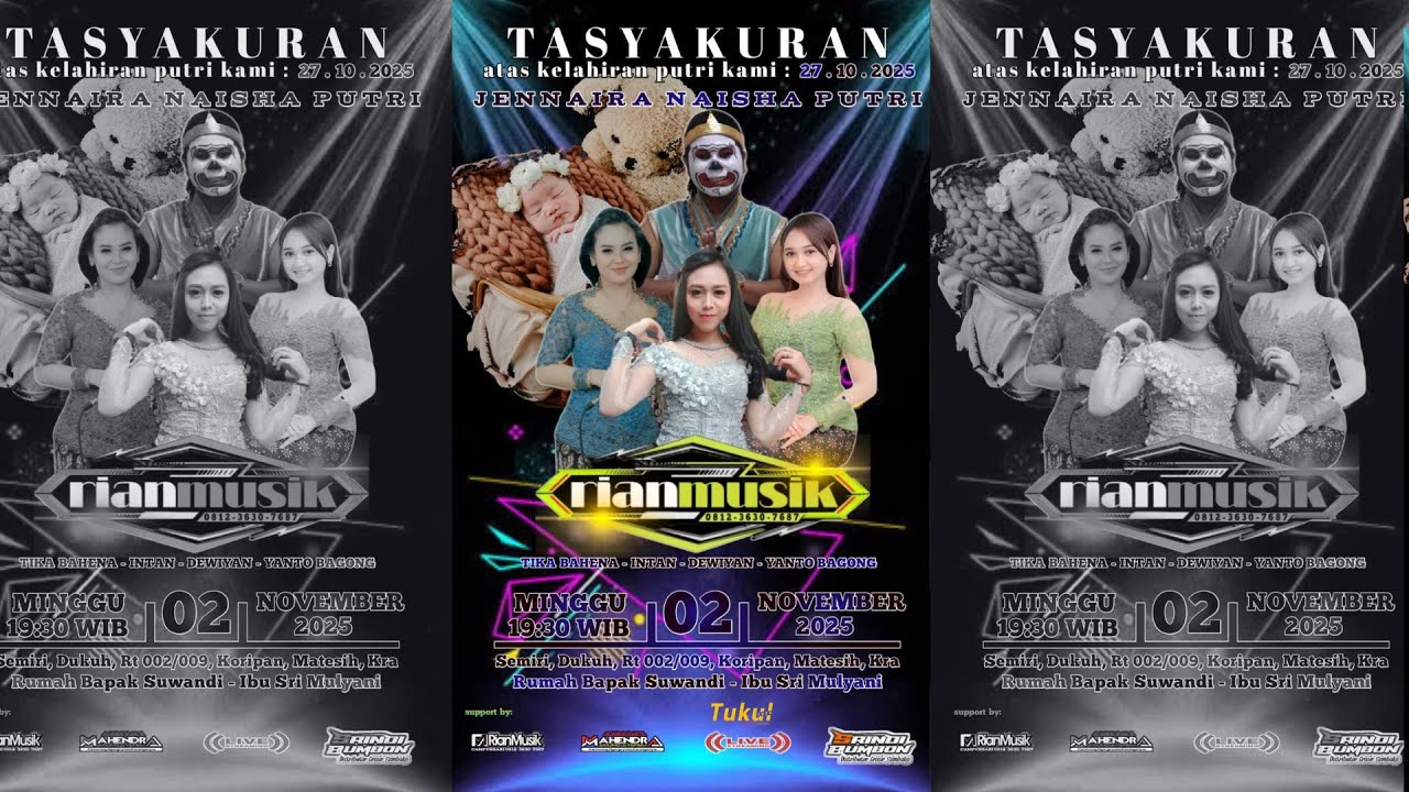 LIVE 📡rian music//Tasyakuran AQIQAH Ananda'' Naisha''//Mahendra Audio//Tukul Jaya High Class Video