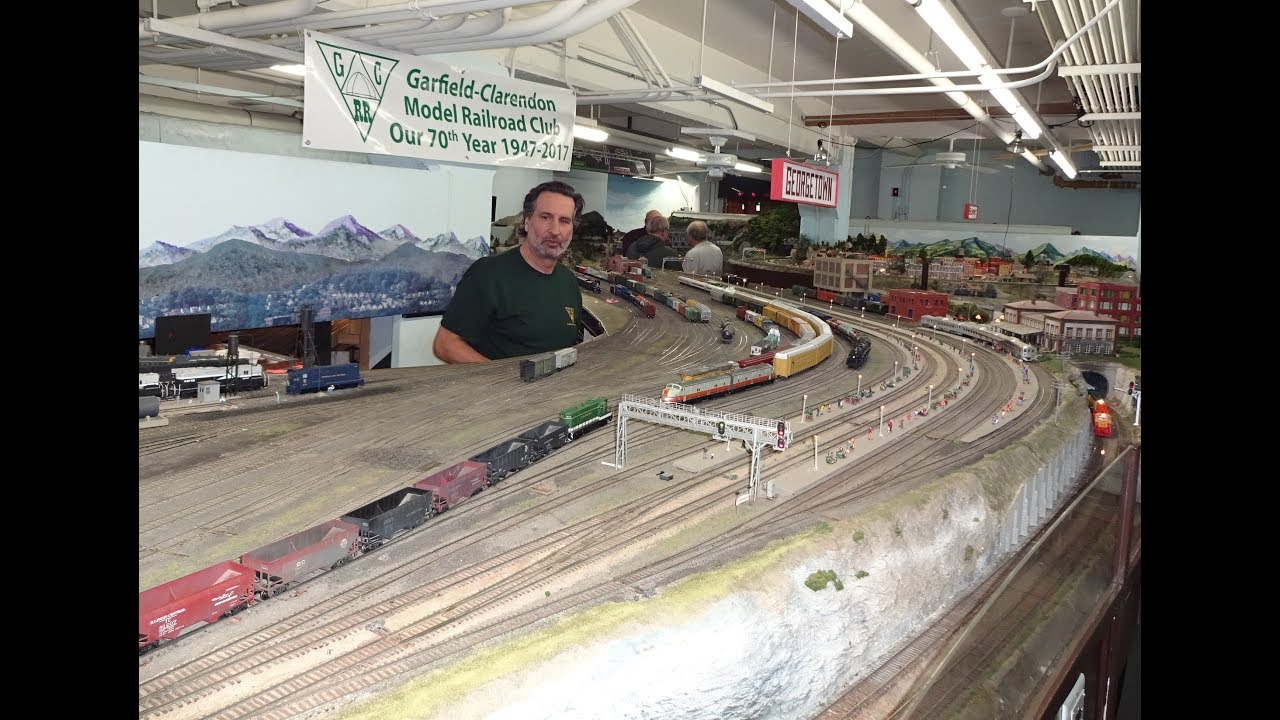 Large Model Railroad RR HO H.O. Scale Gauge Train Layout @ Chicago Park District awesome trains