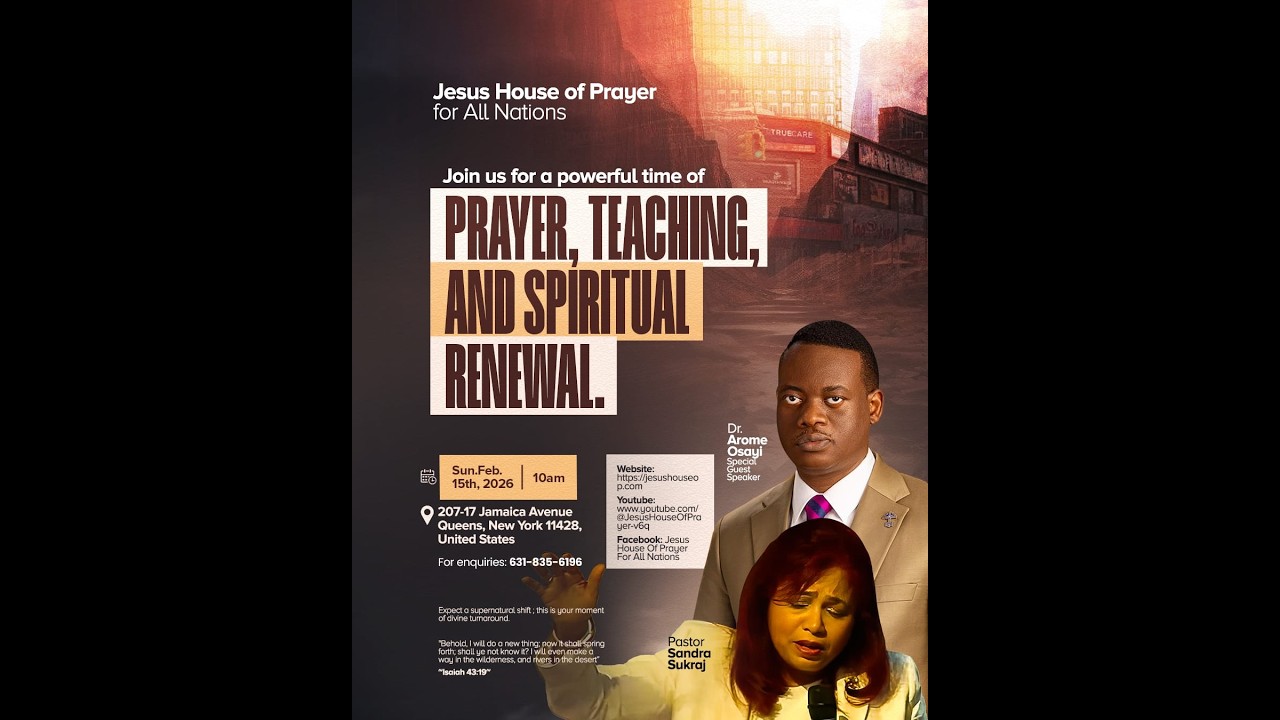 JESUS HOUSE OF PRAYER FOR ALL NATIONS WITH DR. AROME OSAYI