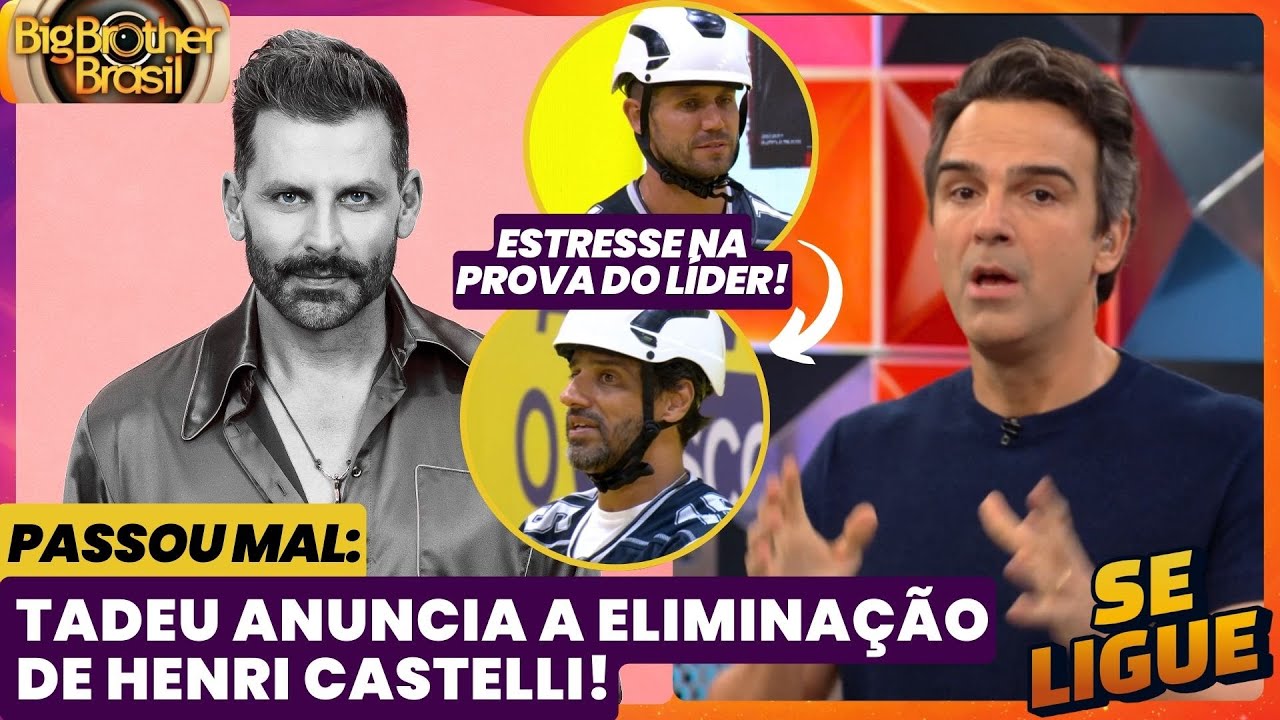 BBB 26 🔥 Tadeu anuncia a eliminação de Henri Castelli! Jonas e Cowboy continuam na Prova do Líder!
