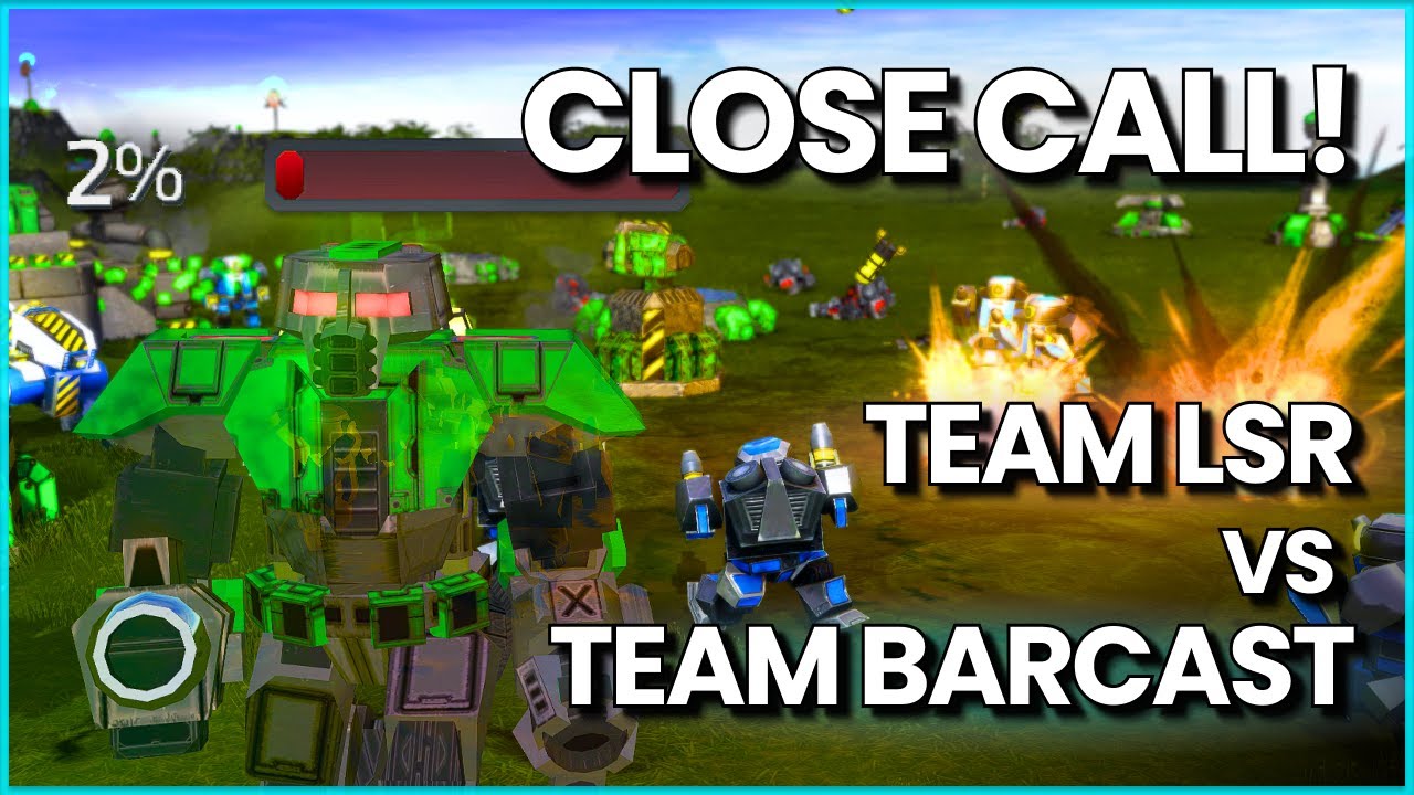 2% Health Close Call! - Team LSR Vs Team Barcast - 2v2 Beyond All Reason Cast