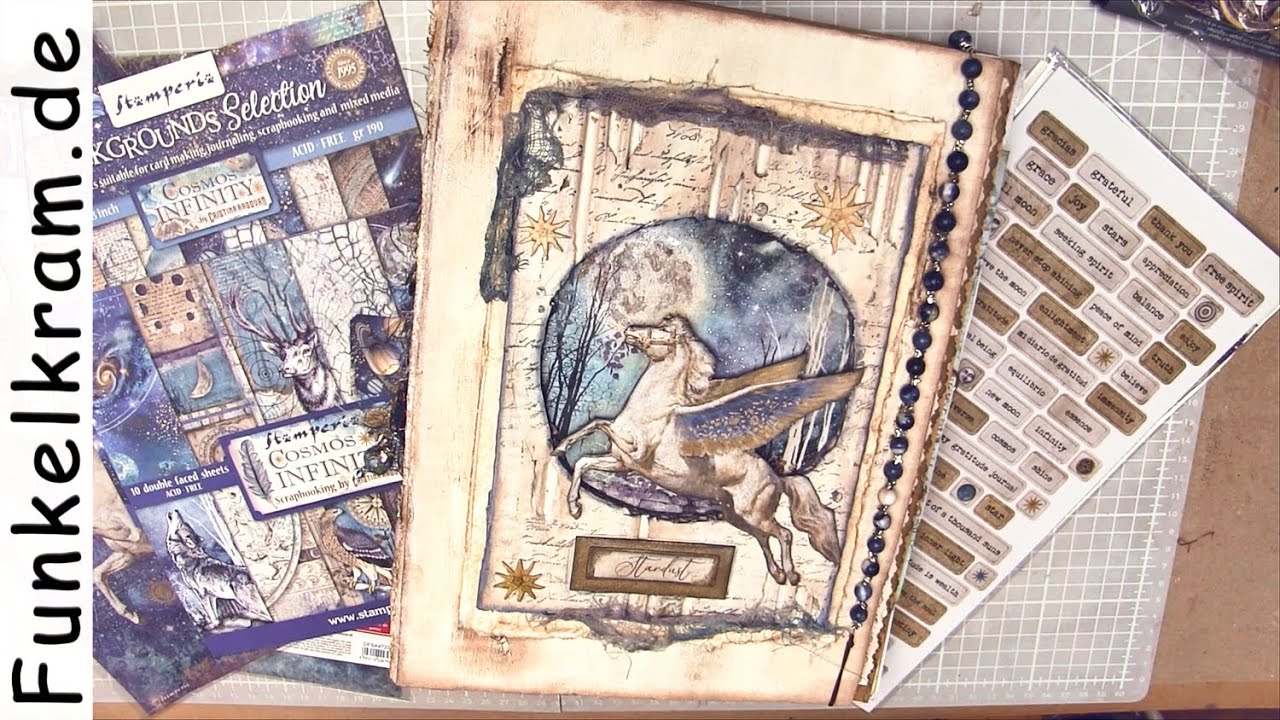 JunkJournal Infinity Cosmos von Stemperia, Cover Tutorial
