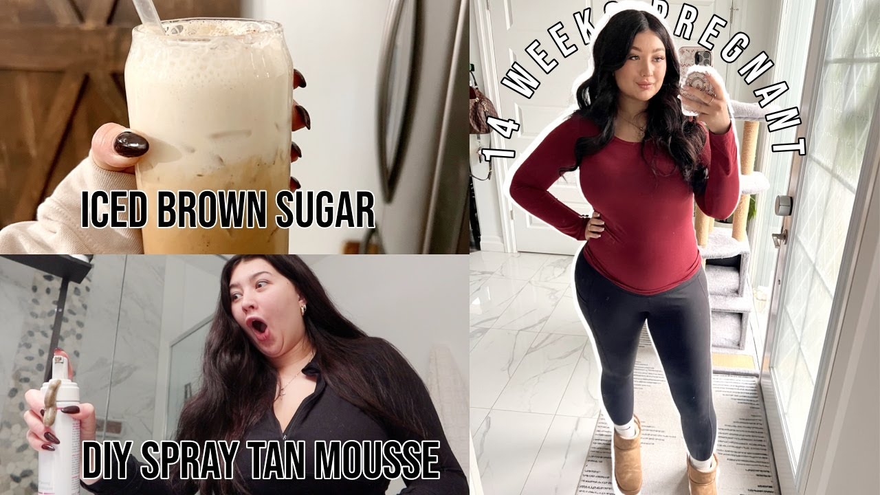 14 Weeks Pregnant, DIY Spray Tan Hack & At Home Brown Sugar Shaken Espresso!