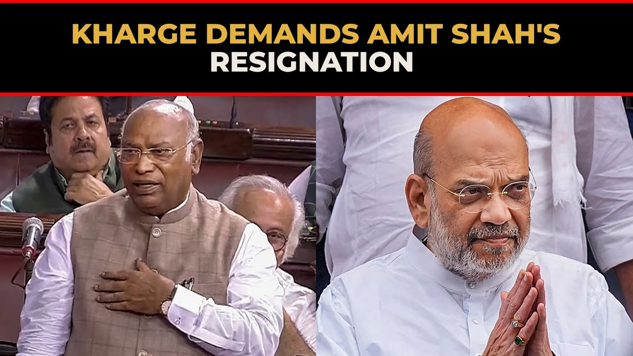 Congress president Mallikarjun Kharge demands Amit Shah's resignation over Ambedkar remark in RS