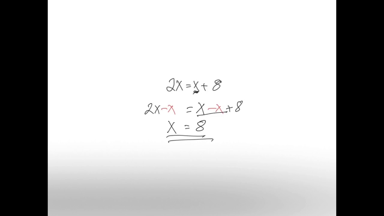 Å regne med x på begge sider