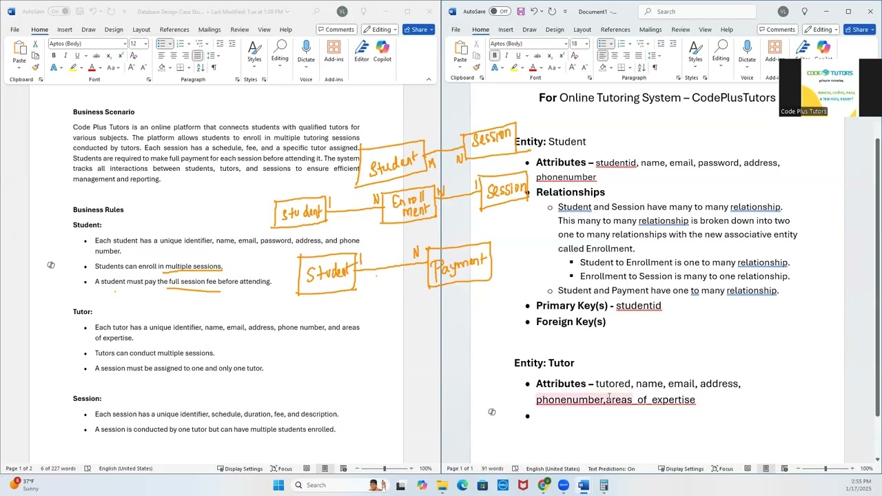 Identifying Entities, Attributes, and Relationships | Database Design Case Study (Part 2)