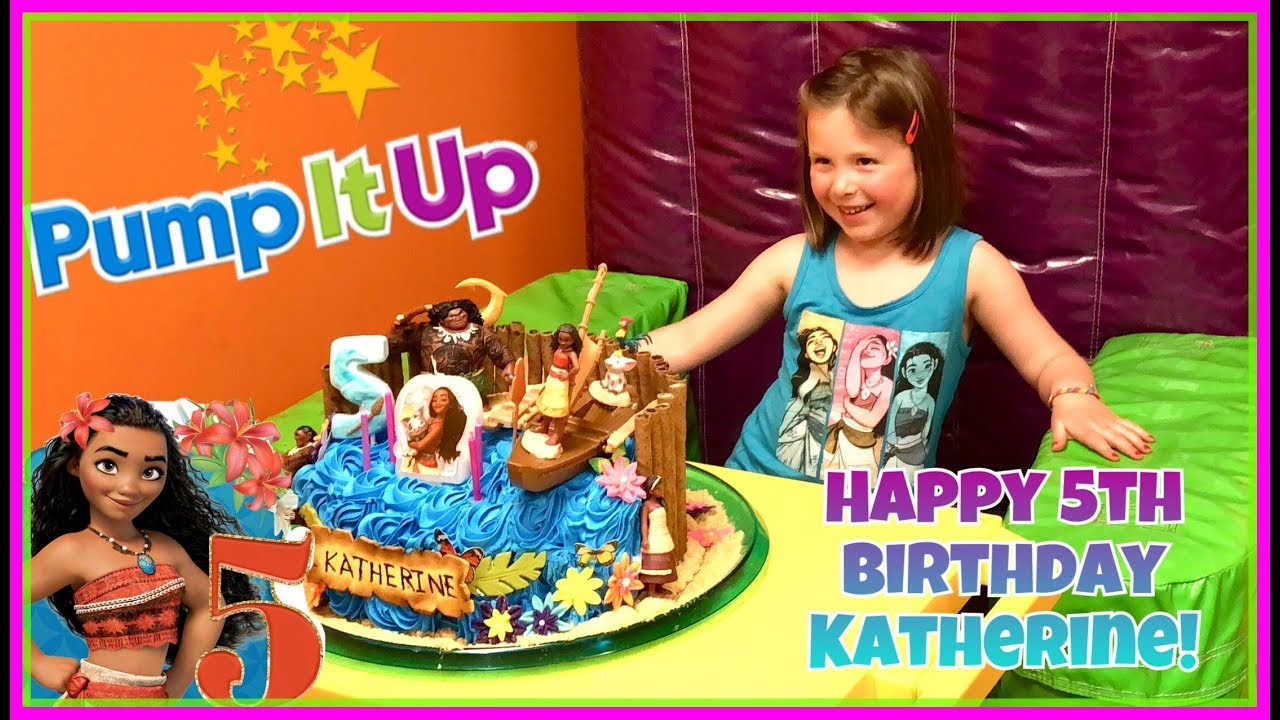 Happy 5th Birthday Katherine! Pump It Up Giant Inflatables Moana Birthday Cake Pinata