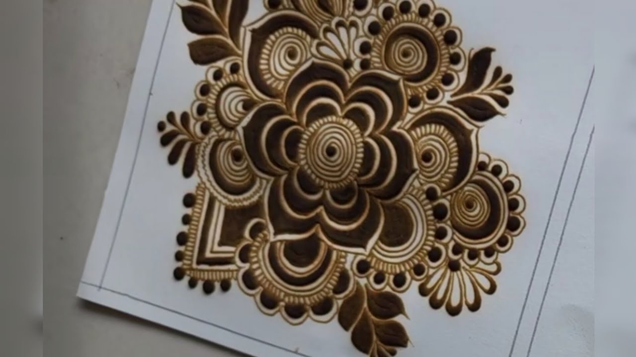 Easy step by step bold flower 🌸mehandi design 👌