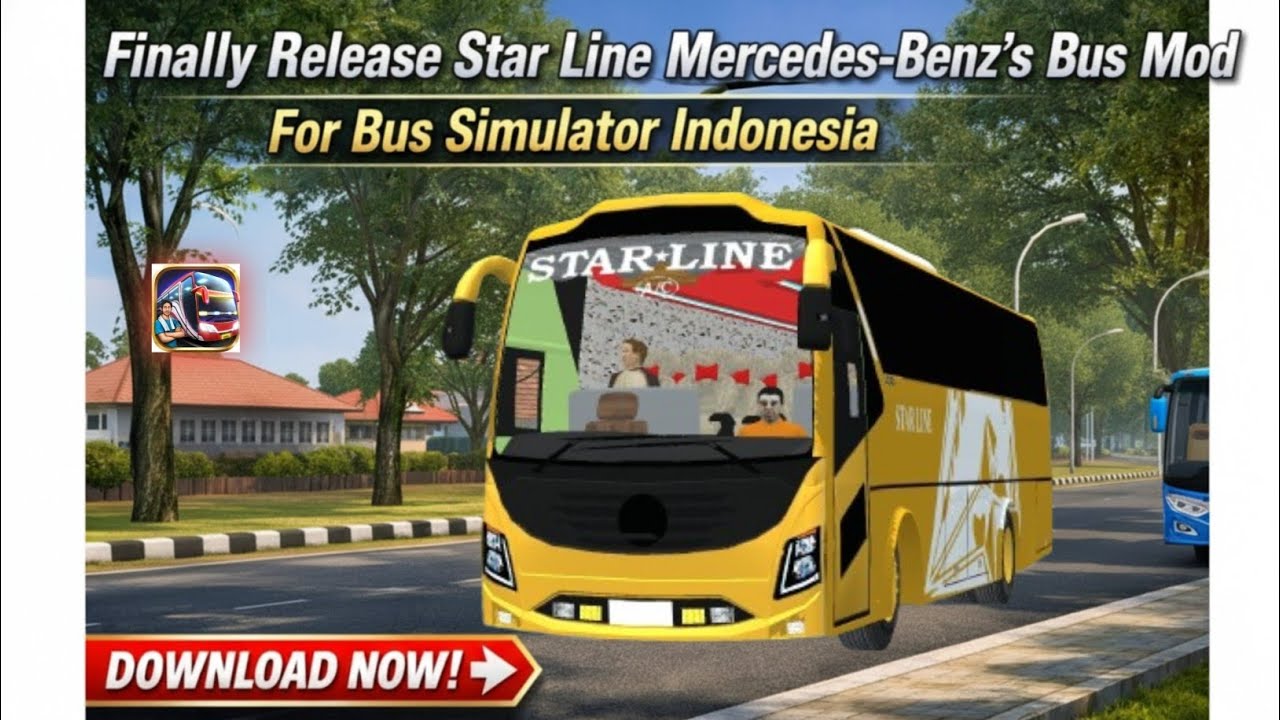 FINALLY RELEASE STAR LINE MERCEDES-BENZ'S BUS MOD FOR BUSSID ।। BUS SIMULATOR INDONESIA NEW MOD ✅