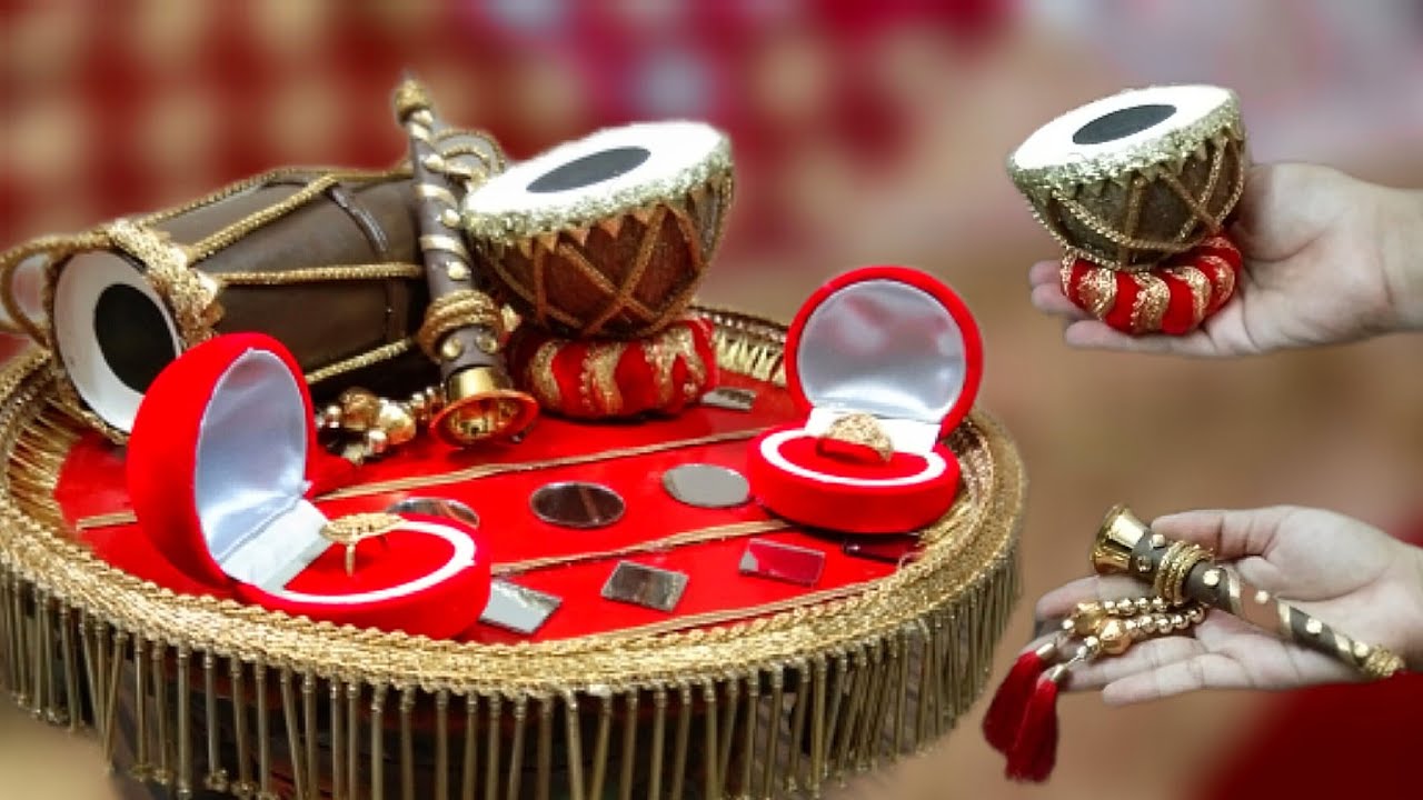 Traditional Indian Style Engagement ring tray | Engagement thali decoration at home | #wedding