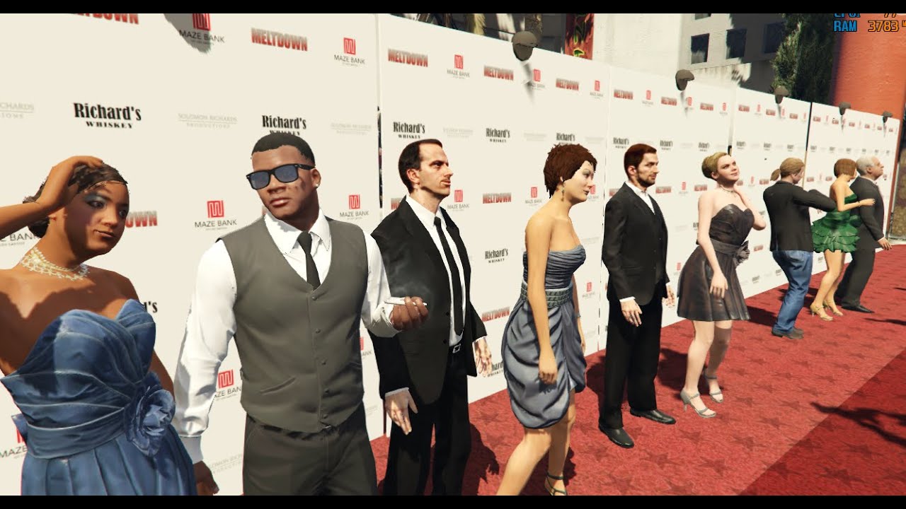 Franklin Join the All Stars Red Carpet GTA 5 mod 2022