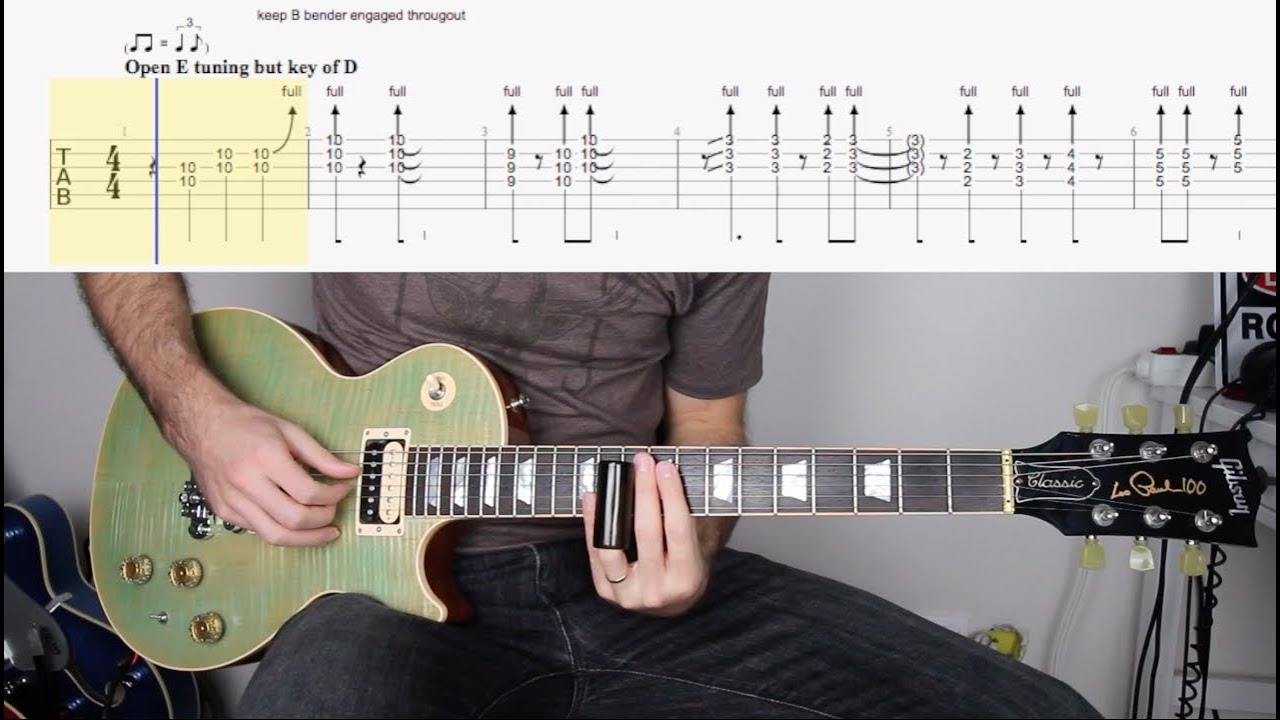6th and 9th chords with B bender and Slide lesson (Open E tuning)