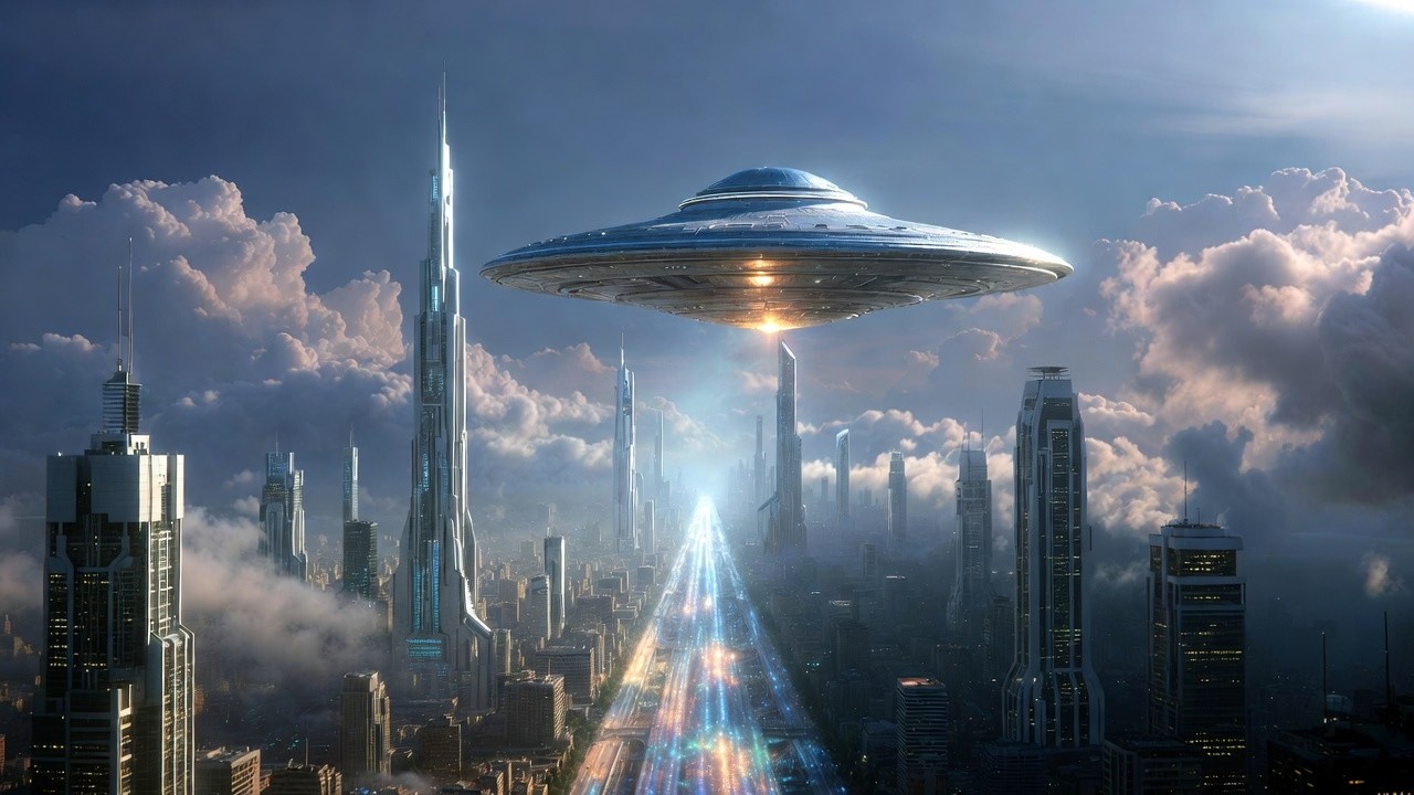 Futuristic city Above the Clouds on Quantum Boulevard
