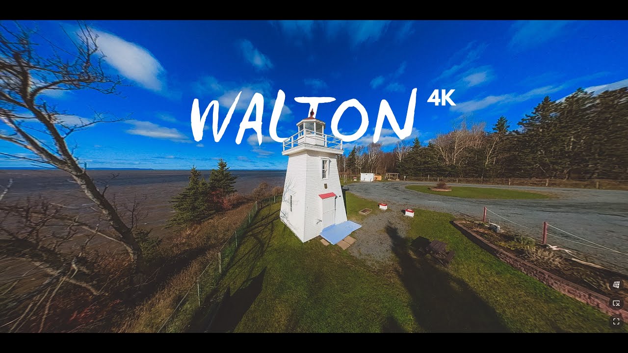Walton Harbour Lighthouse - Walton, NS | 4K Aerial Footage