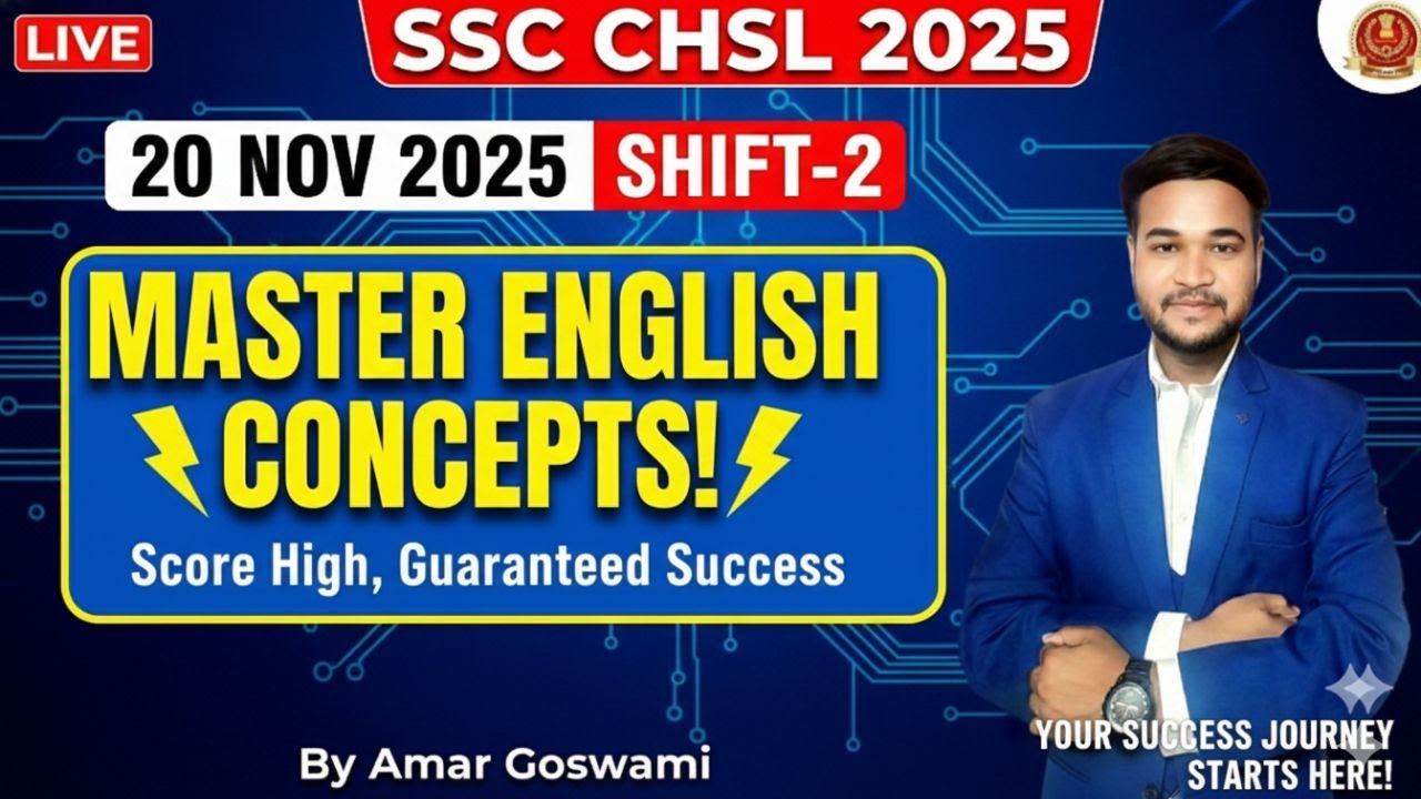 SSC CHSL 2025 ENGLISH | 20 Nov 2nd Shift | Question Paper + Answer Key | SSC CGL Result OUT 🔥