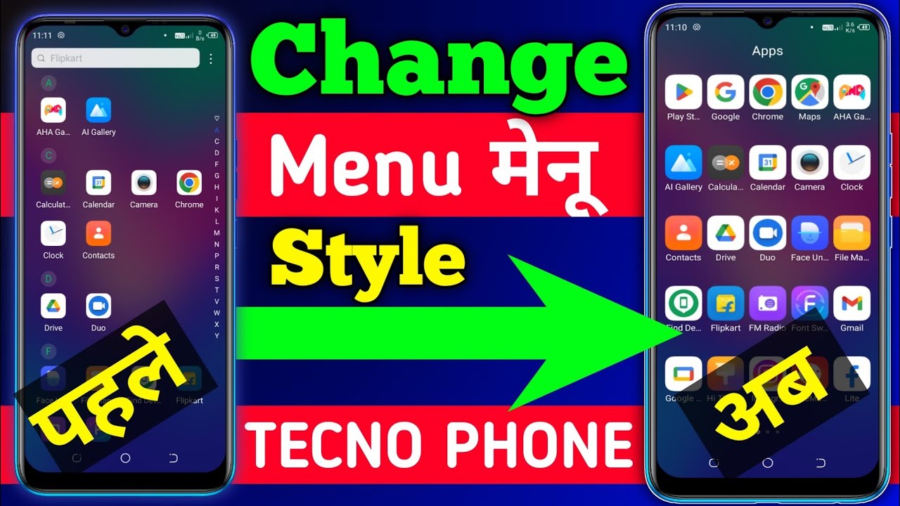 How To Change Menu Style In Tecno Phone | Tecno Phone Me Menu Icon Change Kaise Kare | Menu Setting