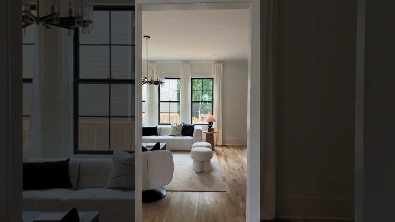 Modern Living Room | Bright & Airy | Chic Design | Cozy Design #home#homedecor#shorts#interiordesign