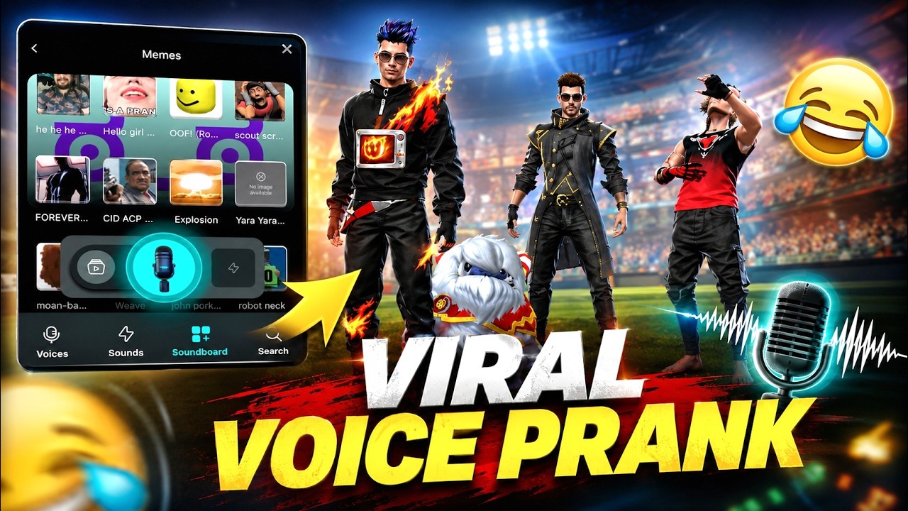 Free Fire New Viral Voice prank in Mobile | How To use Free Fire Voice Prank Mobile 😲