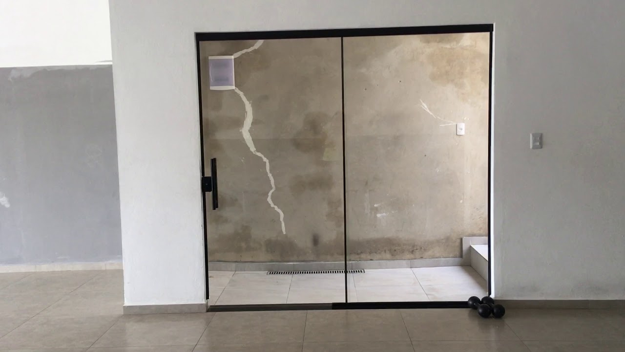 Porta de vidro 2 folhas Blindex  #DiariodeObra#