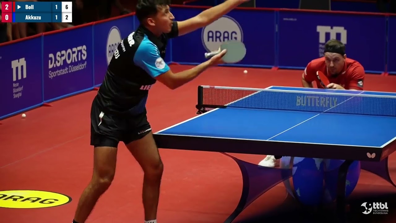 Highlights Timo Boll vs. Can Akkuzu (Borussia Düsseldorf gegen TTF Liebherr Ochsenhausen)
