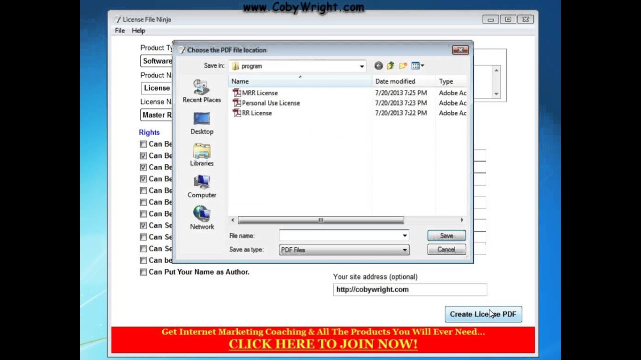 Coby Wright's License File Ninja Software Demo Video