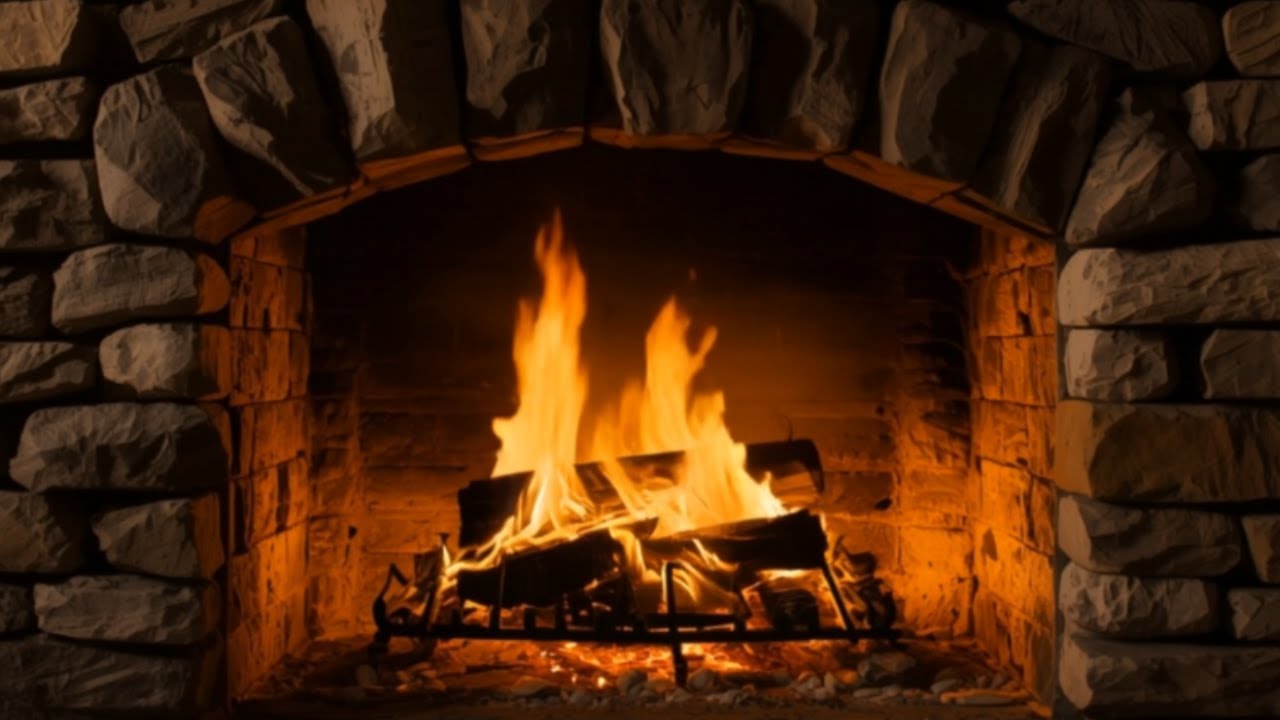 🔥 Stone Fireplace 10 Hours Crackling Fire for Relaxation and Sleep