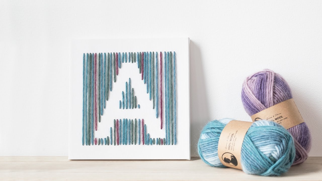 DIY : Canvas with yarn by Søstrene Grene