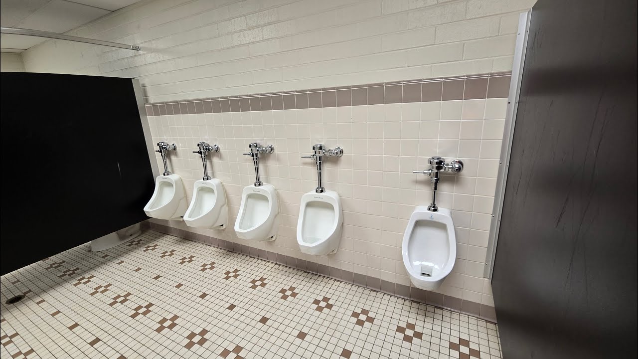 Men's Restroom Tour of an elementary school in Fairfax County VA