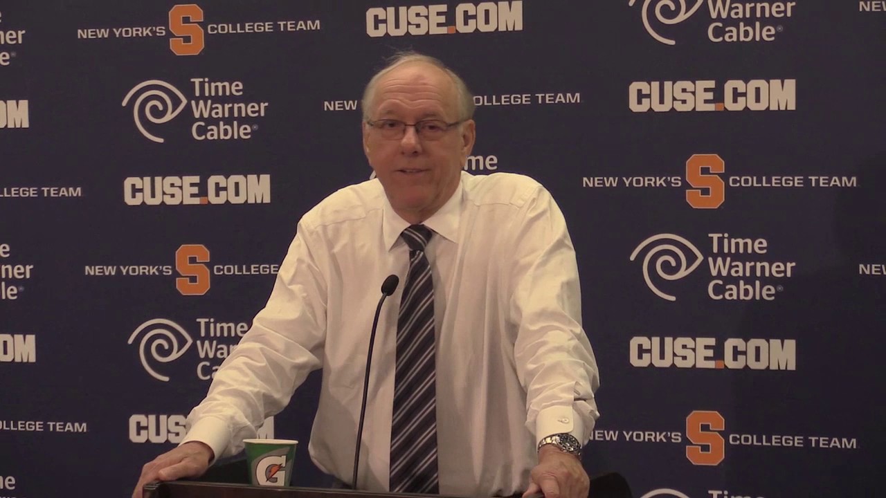 Syracuse basketball coach Boeheim talks about blowout win over Holy Cross