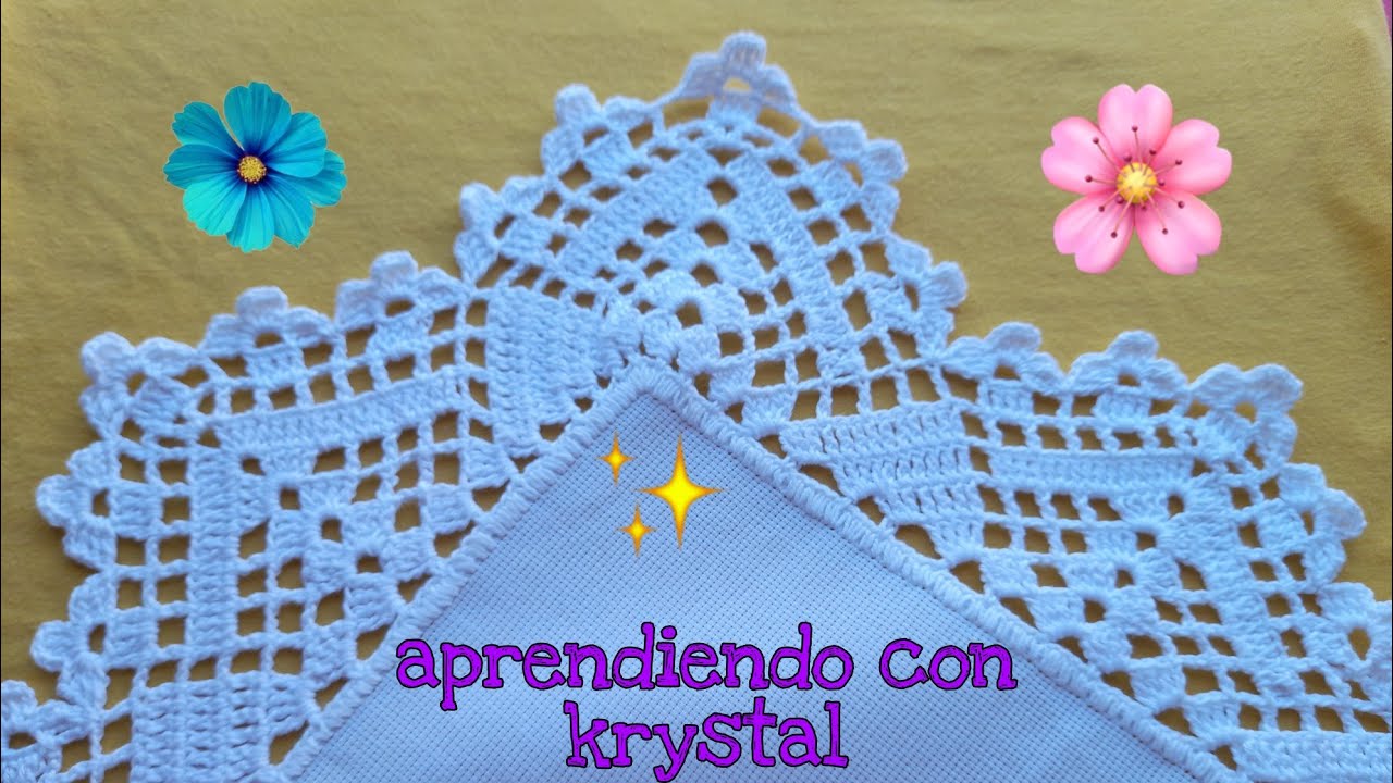 puntilla #116 esquinas y cierre queda muy linda 🦋🌻🌷🍁