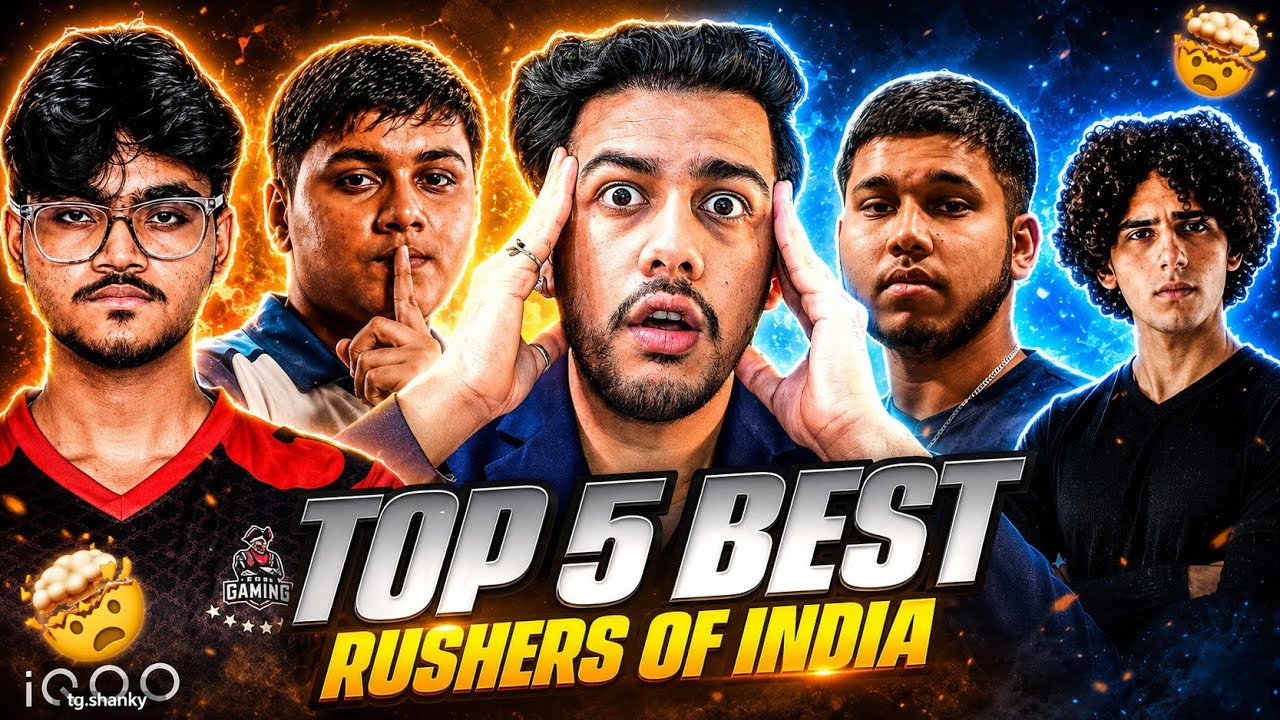 😳 TOP 5 RUSHERS in Free Fire India 🇮🇳