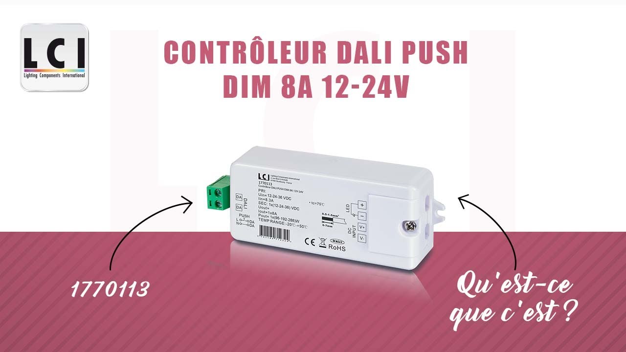 1770113 - Contr&ocirc;leur DALI PUSH 8A 12-24V