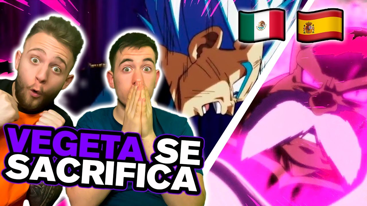ESPAÑOLES REACCIONAMOS a DOBLAJE LATINO de DRAGÓN BALL SÚPER | VEGETA se SACRIFICA vs TOPPO