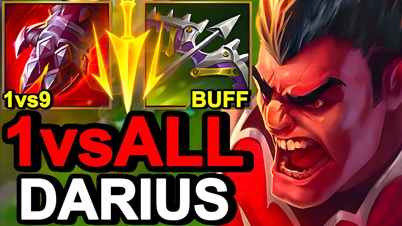Wild Rift China Darius Top - 28KILL PENTA !? NEW Lethal Tempo Darius Build Runes