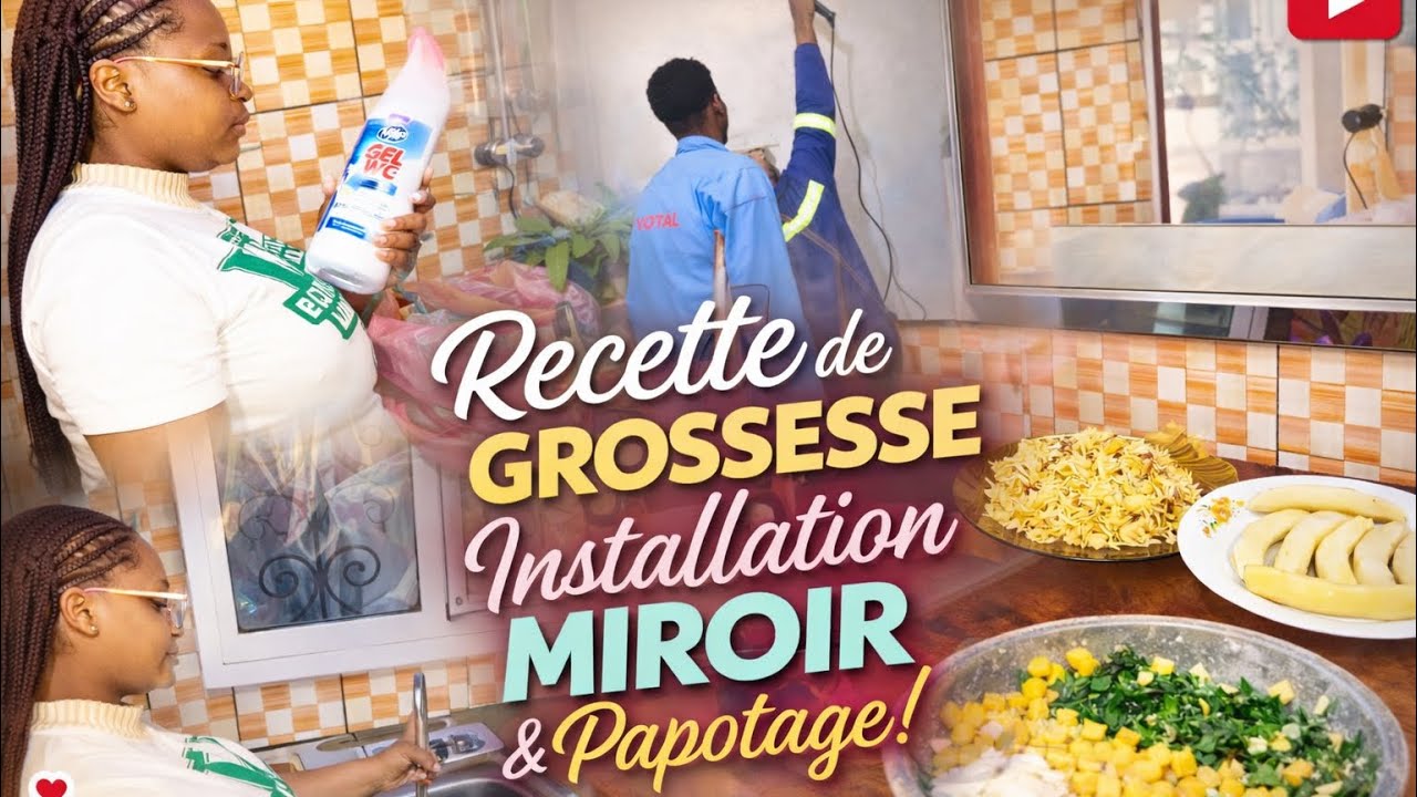 Recette de fin de grossesse 🤰🏽 | Installation du miroir du salon 🪞 | Papotage & quotidien