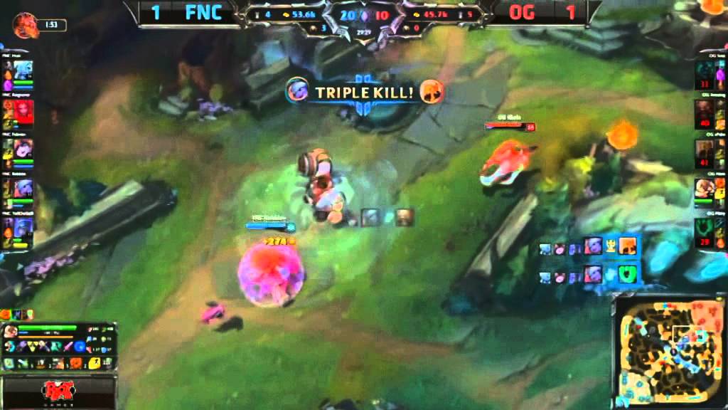 rekkles pentakill tristana || FNT VS OG game 3 EU LCS Summer Playoffs - Finals