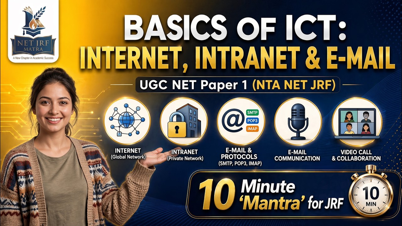 Basics of Internet,Intranet, E-mail, Audio and Video-conferencing UGC NET PAPER-1 ICT NET JRF MANTRA