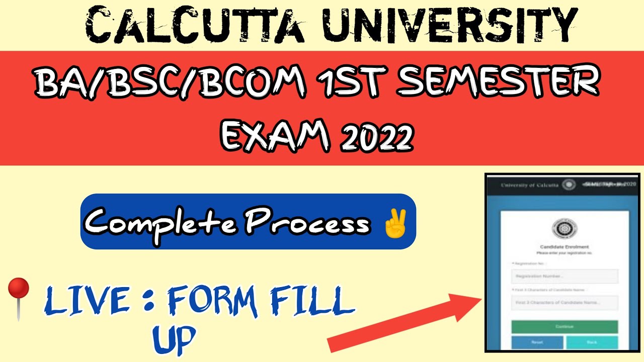 Calcutta University BA/BSc/Bcom 1st Exam 2022 || Form Fillup Complete Process