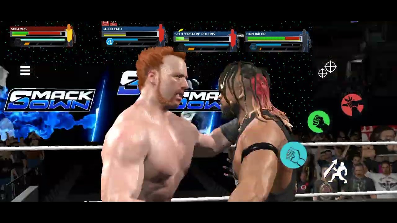 Shemes Vs Seth Rollins, Jacob fatu,Finn Balor 3 Vs 1 Match WWE Wrishlmenina 