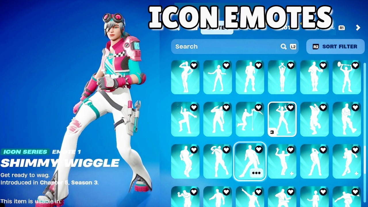 ALL ICON SERIES EMOTES & TIKTOK DANCES! (THE OPERATOR)