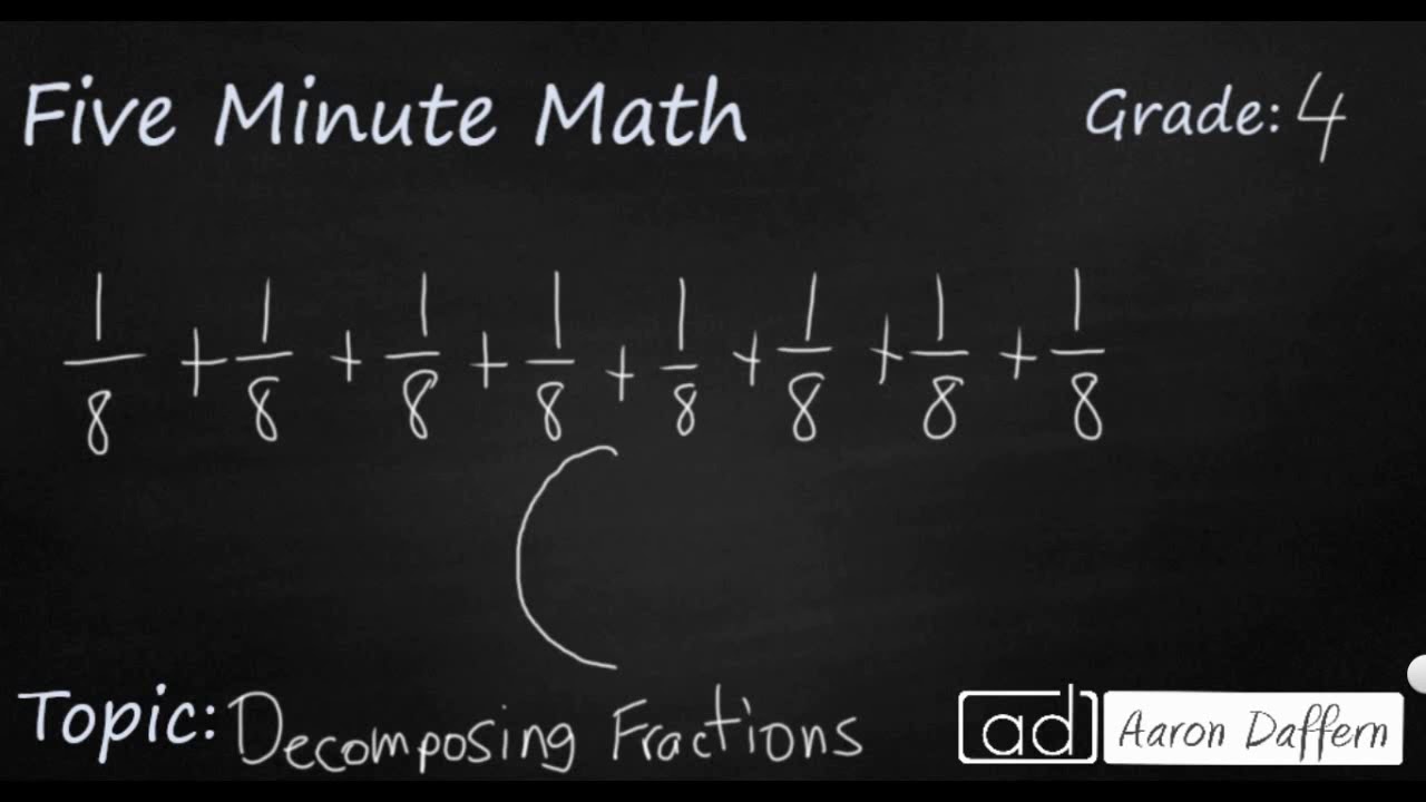 4th Grade Math Decomposing Fractions