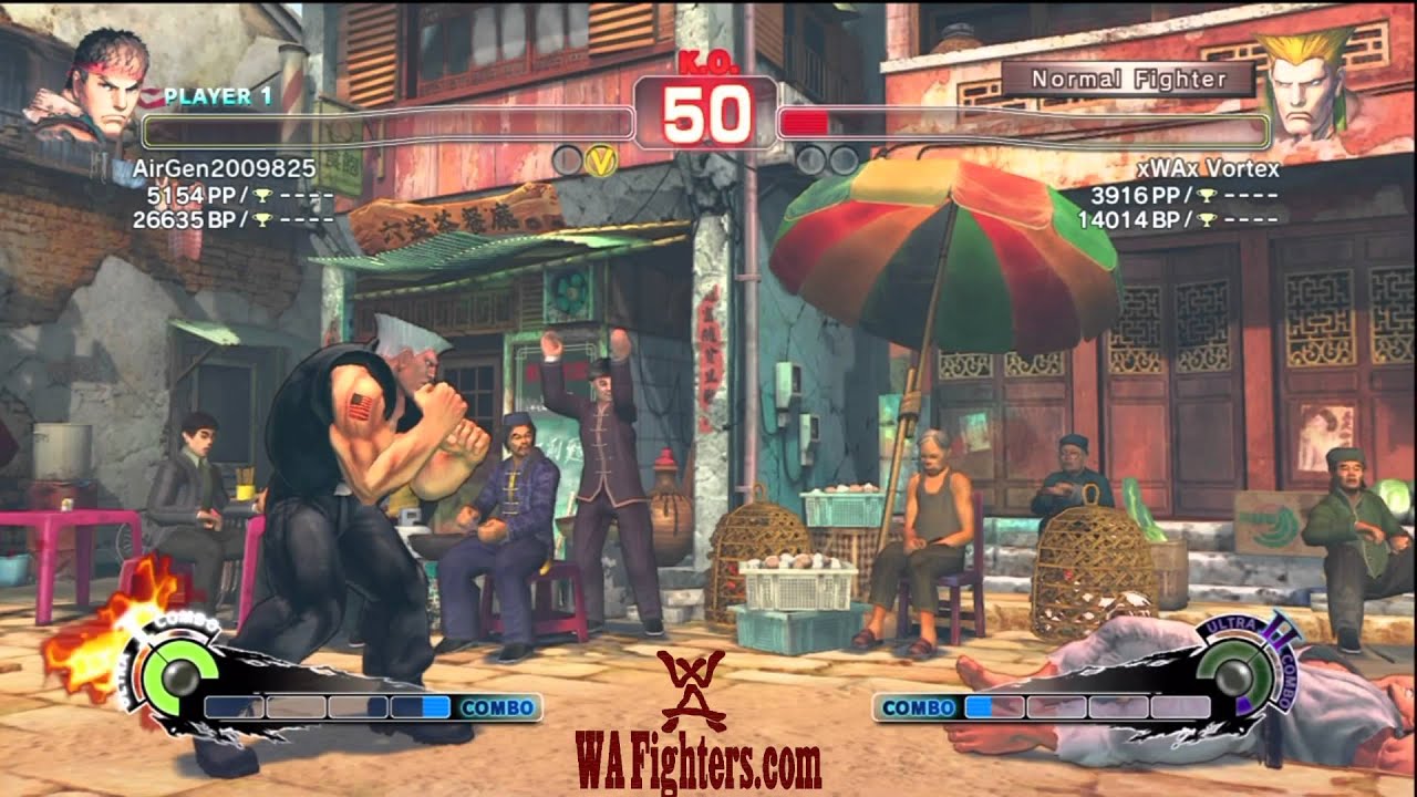Air as AirGen2009825 (Ryu) vs xWAx Vortex (Guile) - SSF4 Ranked