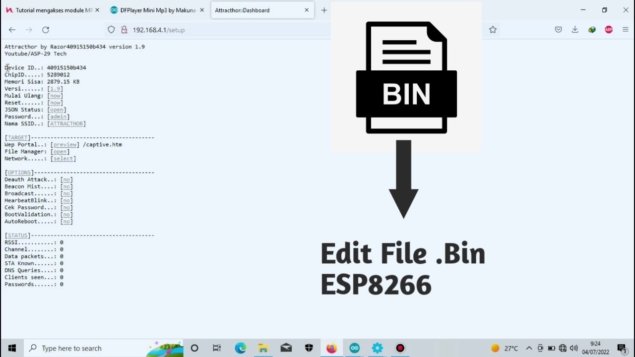 Tutorial Sederhana Edit File .bin Esp8266