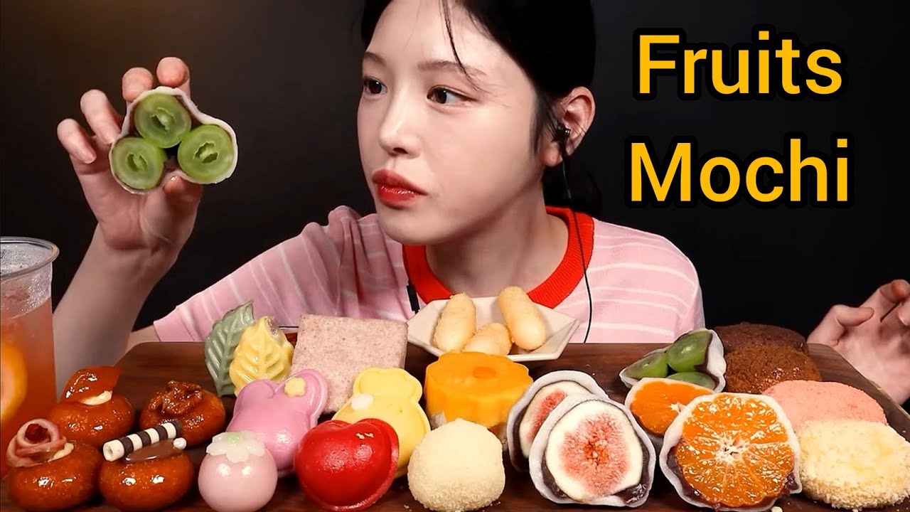 ASMR Eating Fruits Mochi @EatwithBoki #viral #mukbang #eatingshow #food #eatwithboki #youtube #asmr 